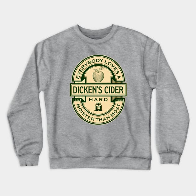 Dicken's Cider Label Crewneck Sweatshirt by Vault Emporium